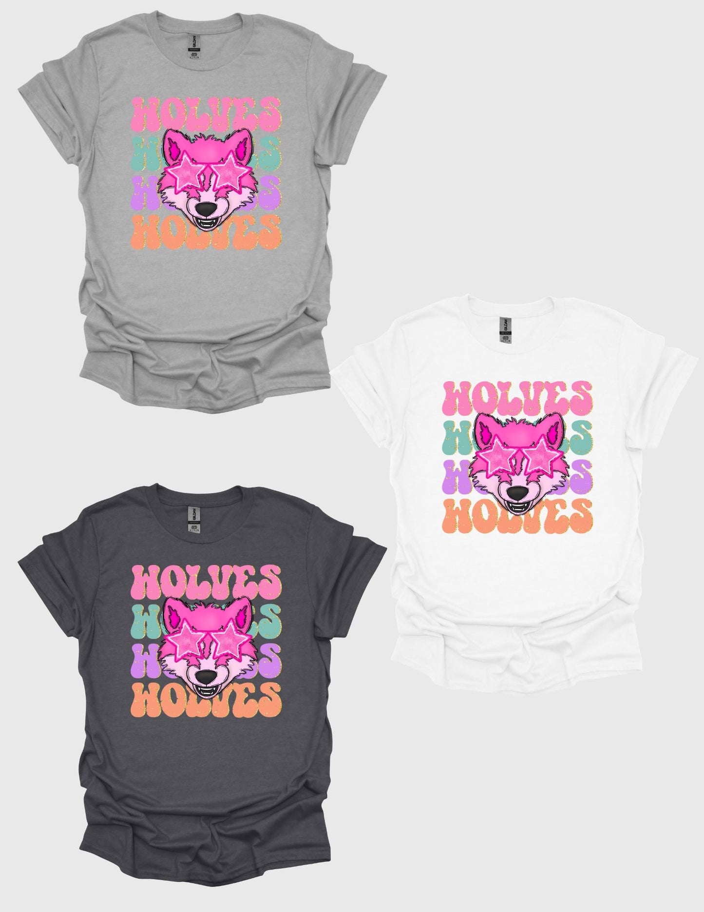 Wolves PINK MASCOT Spirit Shirt or Sweatshirt